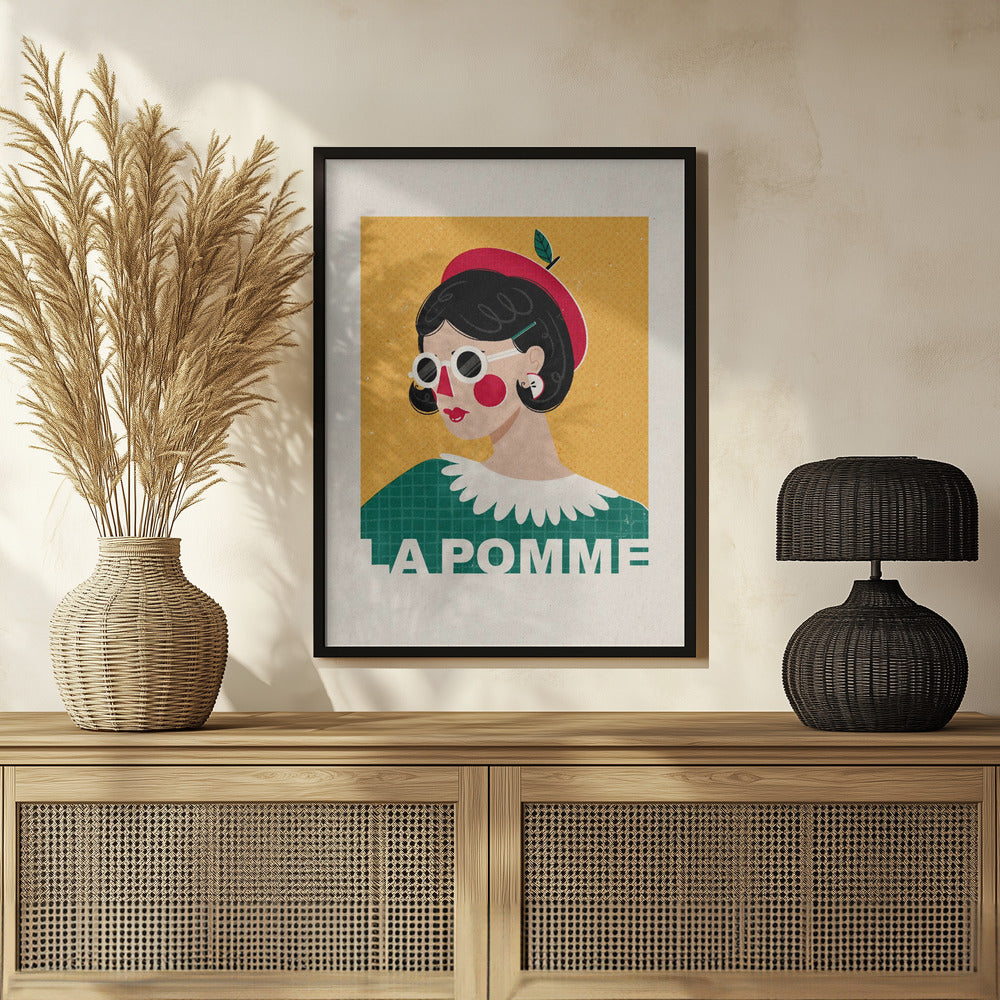 La Pomme French Fashion Portrait Poster