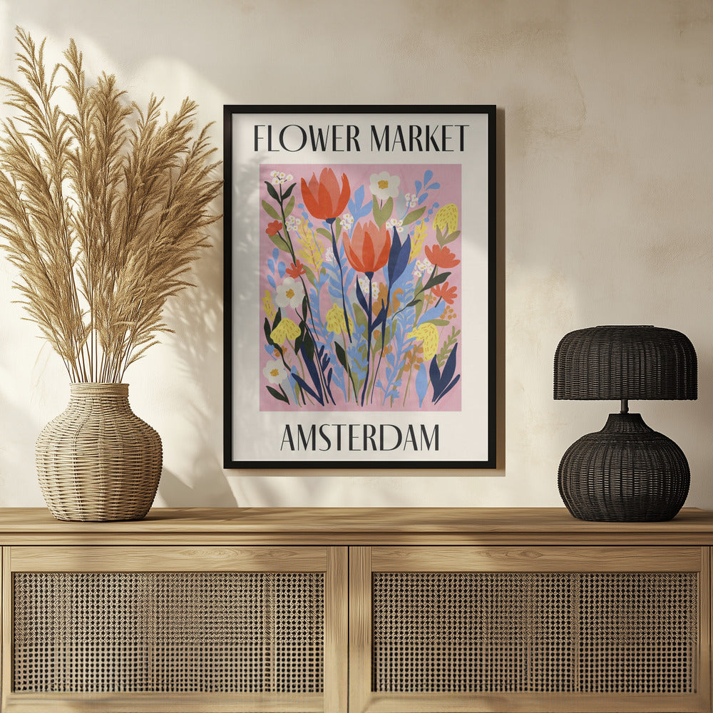 Flower Market Amsterdam Netherlands Poster