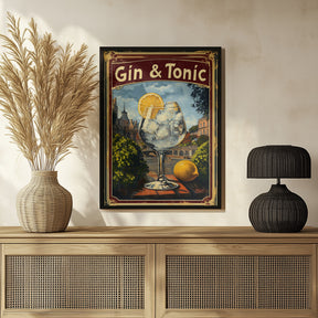 Gin &amp; Tonic Vintage Poster