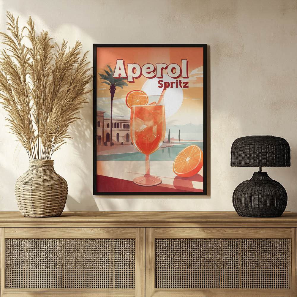 Aperol Spritz Tropical Poster