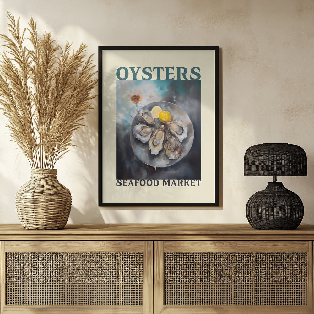 Oysters Seafood Market Poster