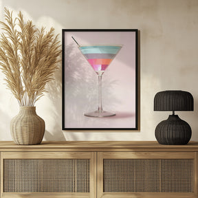 Striped Martini Poster