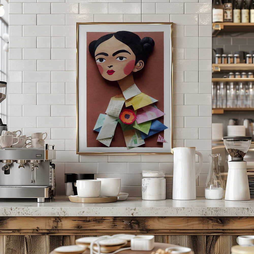Paper Portrait Blossom Poster