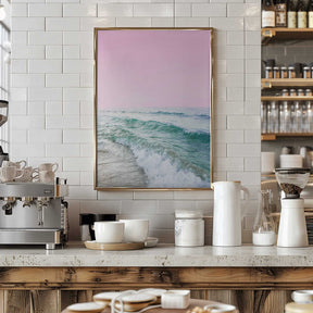 Pink Sky Beach Poster