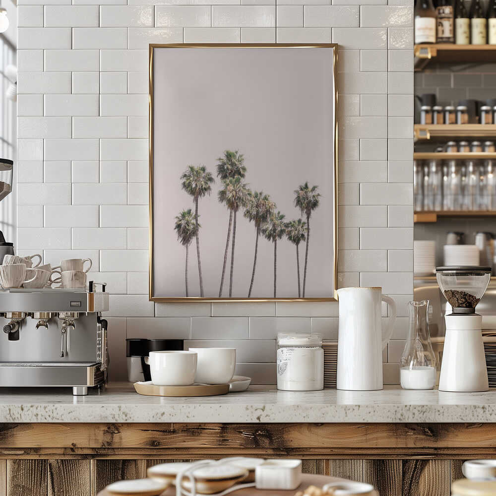 Blush Palms Poster