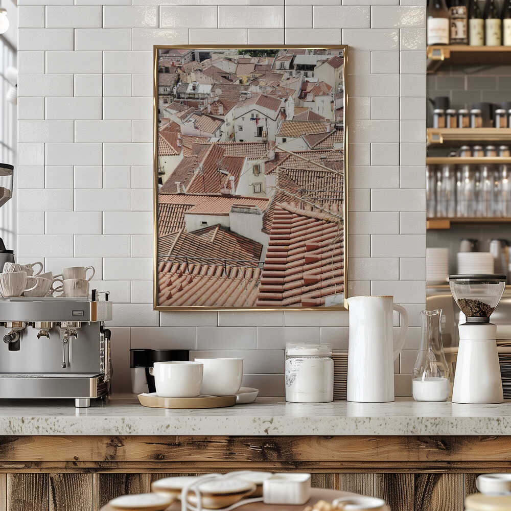 Red Tiled Rooftops Poster