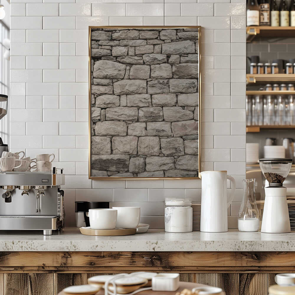 Serene Stonework Poster