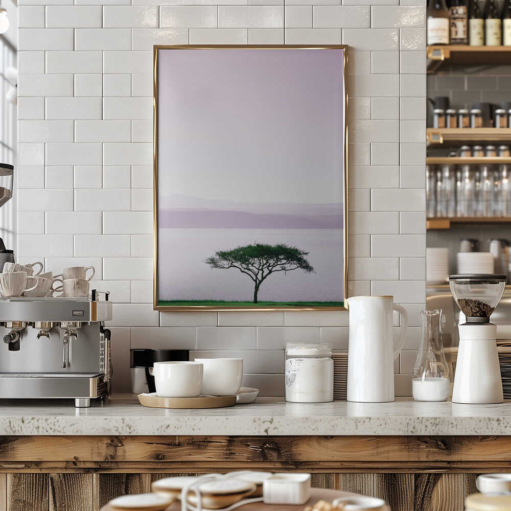 Tree By A Tranquil Lake Poster