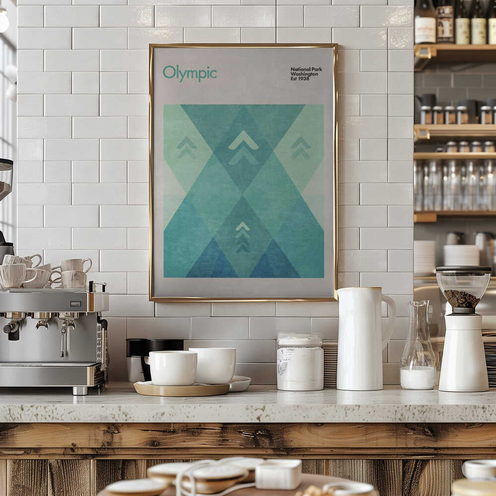 Geometric Peaks Poster