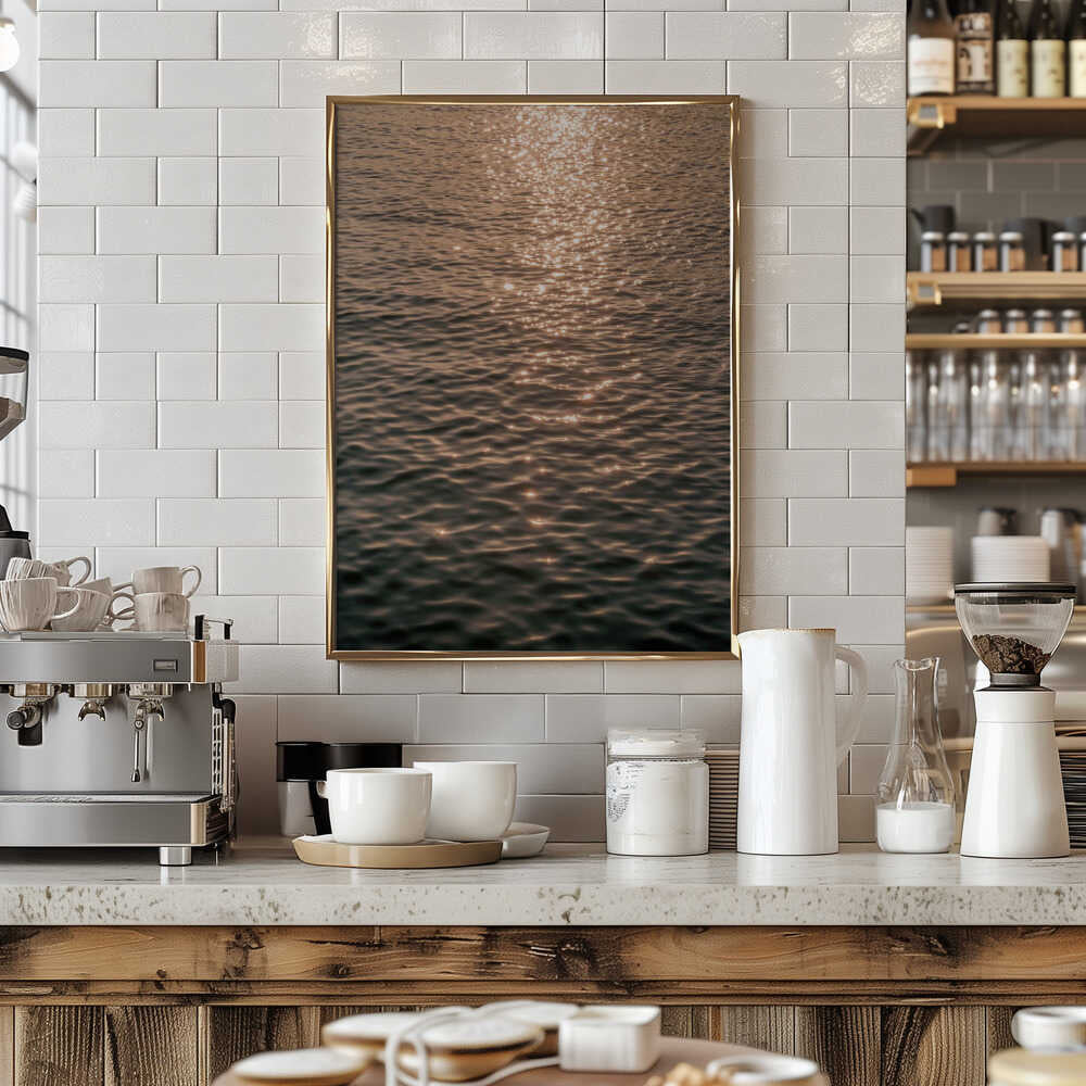 Sunset at Sea Poster