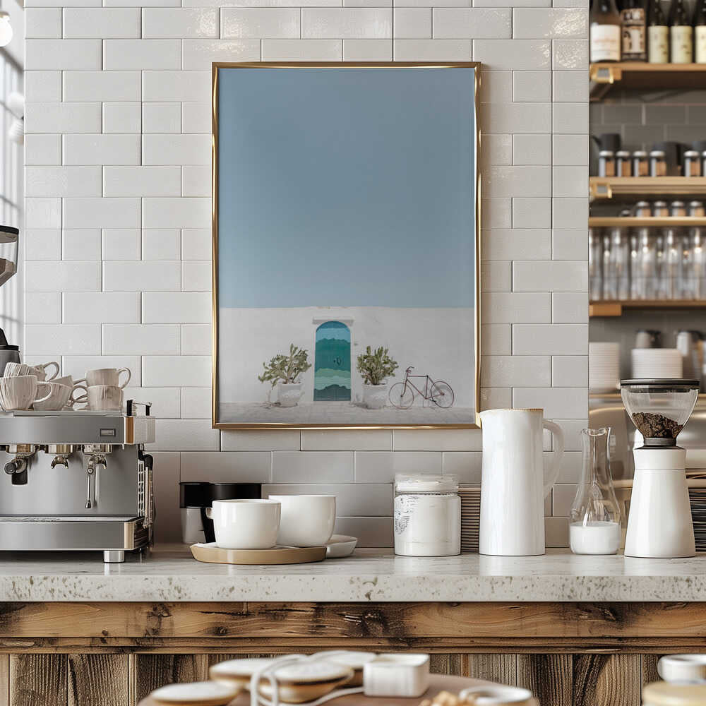 Ostuni blue door Poster