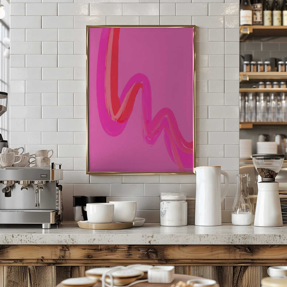 Neon Waves Poster