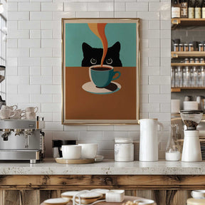 Cat &amp; Coffee Poster