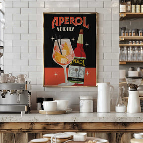 A4 Aperol Spritz 2 Black 01.png Poster
