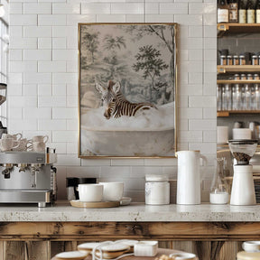 Zebra Bubble Bliss Poster