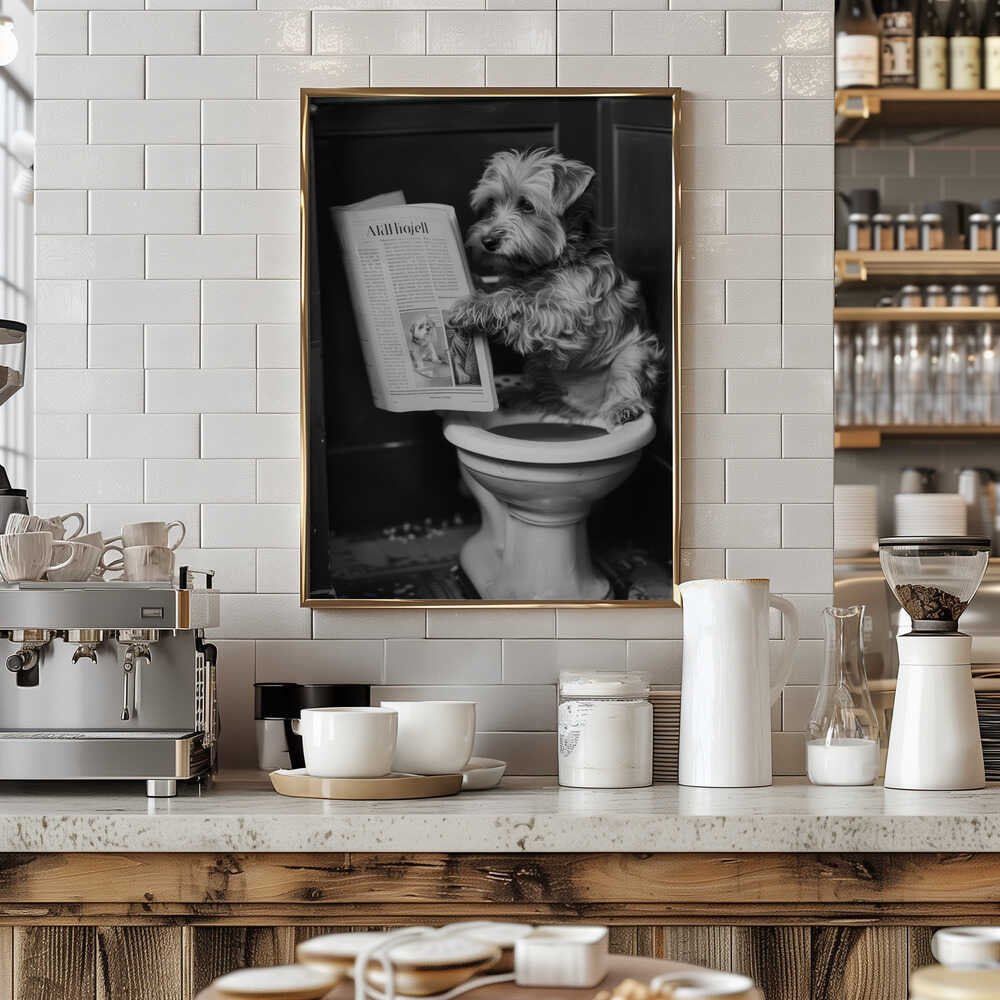 Doggy Doing A Doo Doo Poster