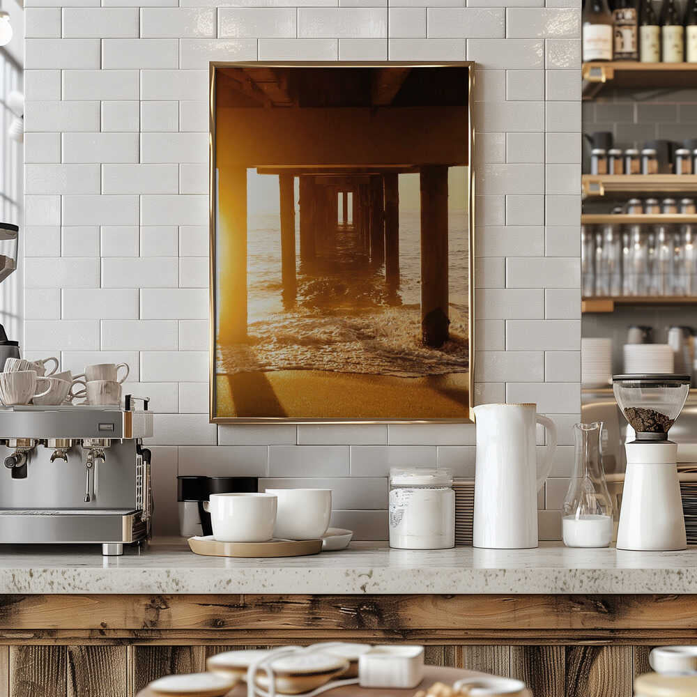 Golden Pier Pathway Poster