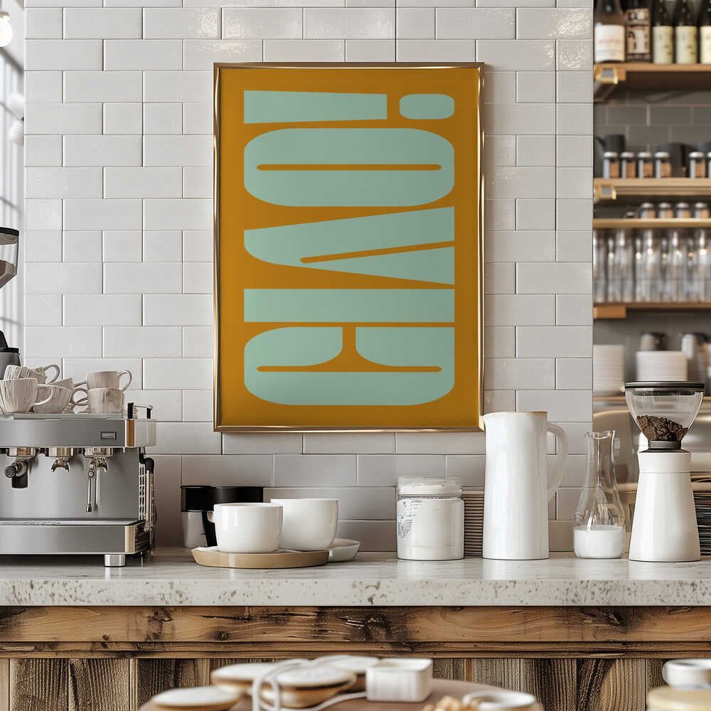 Mint Orange Harmony Poster