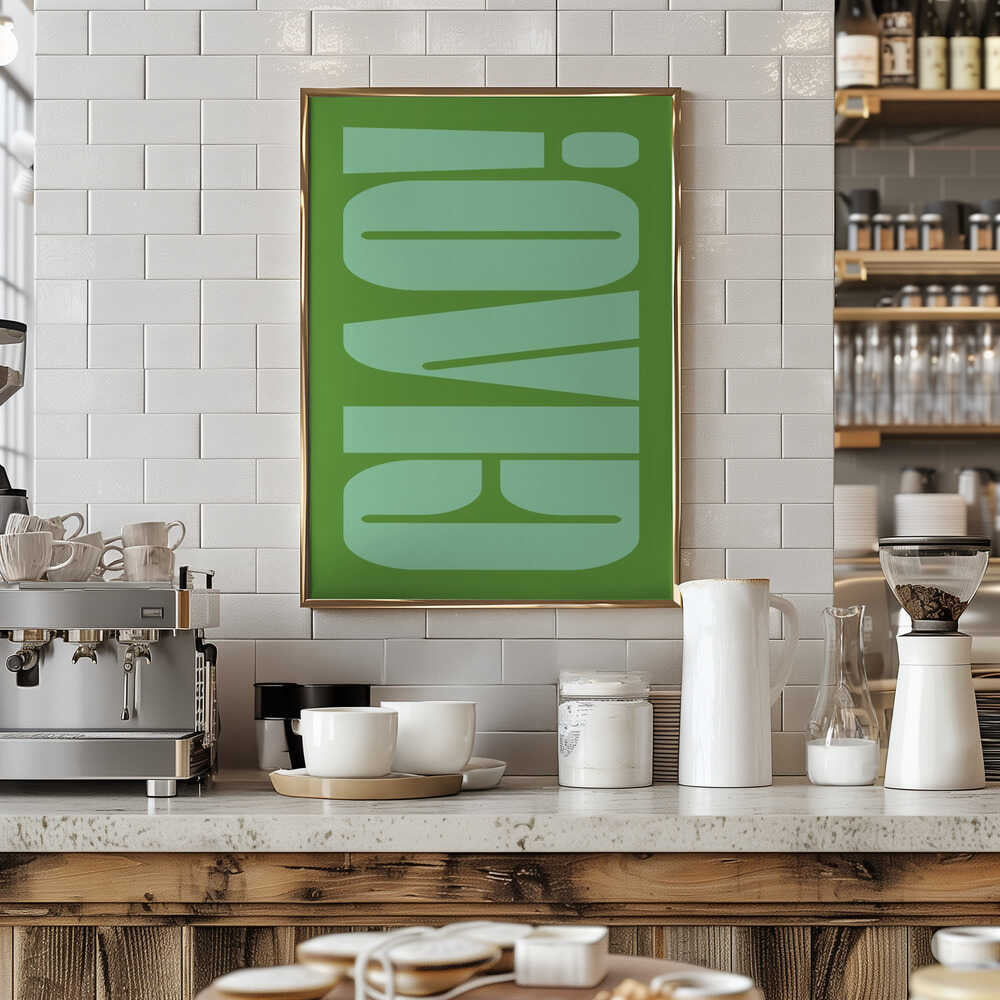 Green Tone Illusion Poster