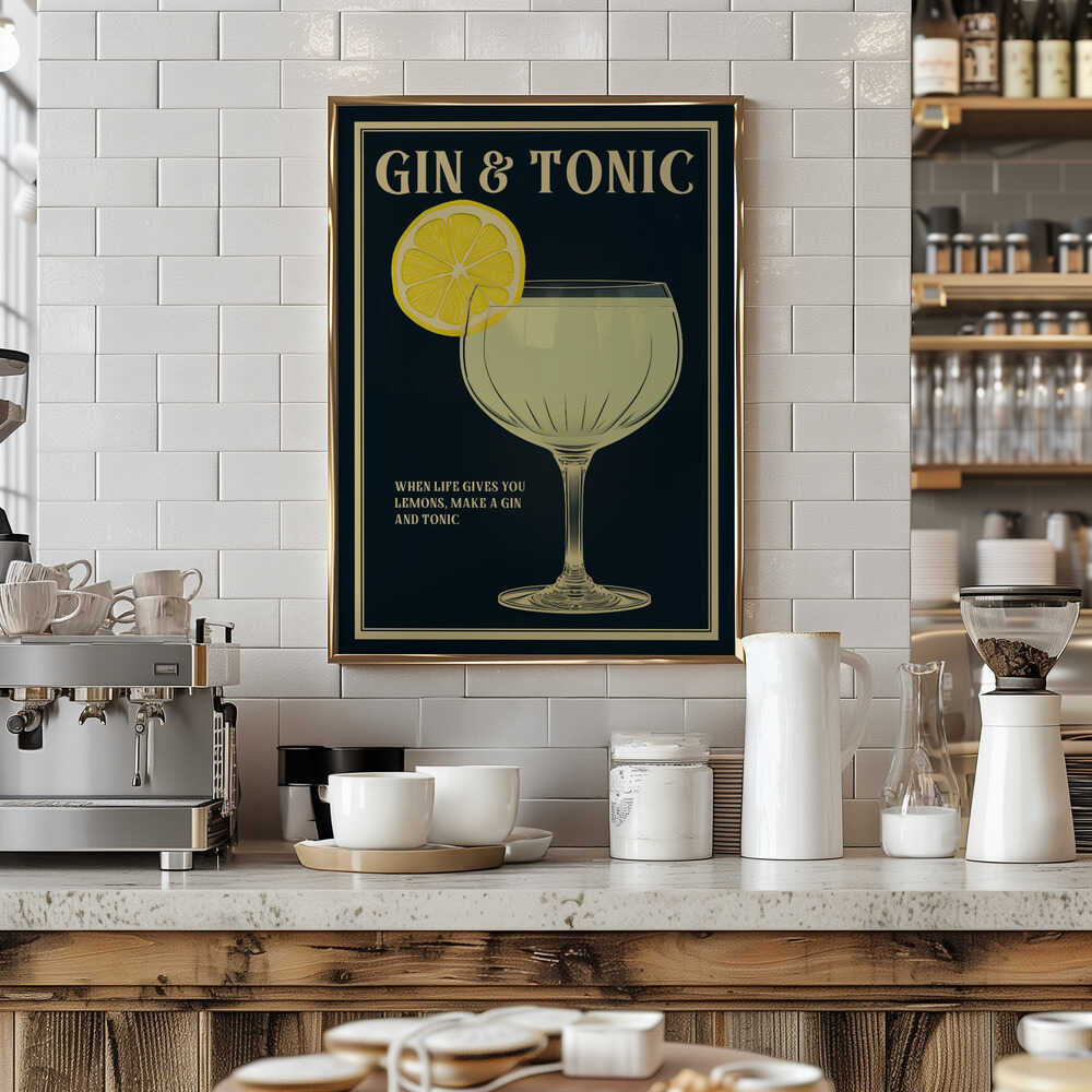 Vintage-style Gin And Tonic Artwork Poster
