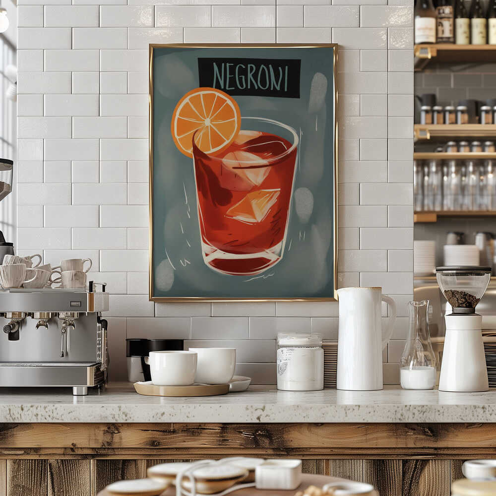 Sunset in a Glass Poster