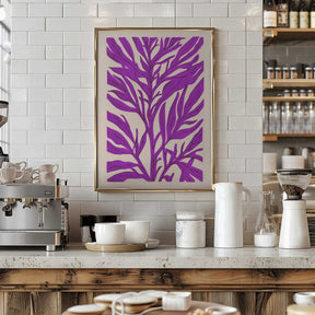 The Tree Branch with Purple Leaves Poster