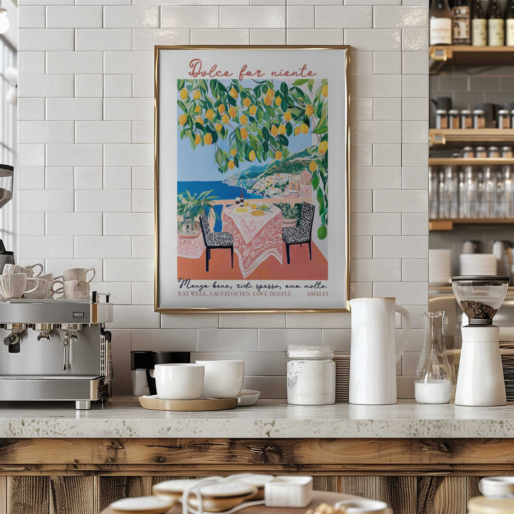 Eat Well Amalfi Poster