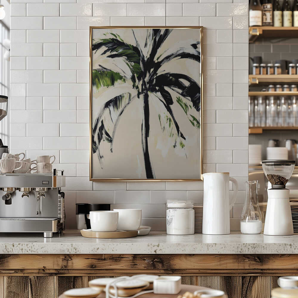 Abstract Palm Tree Poster