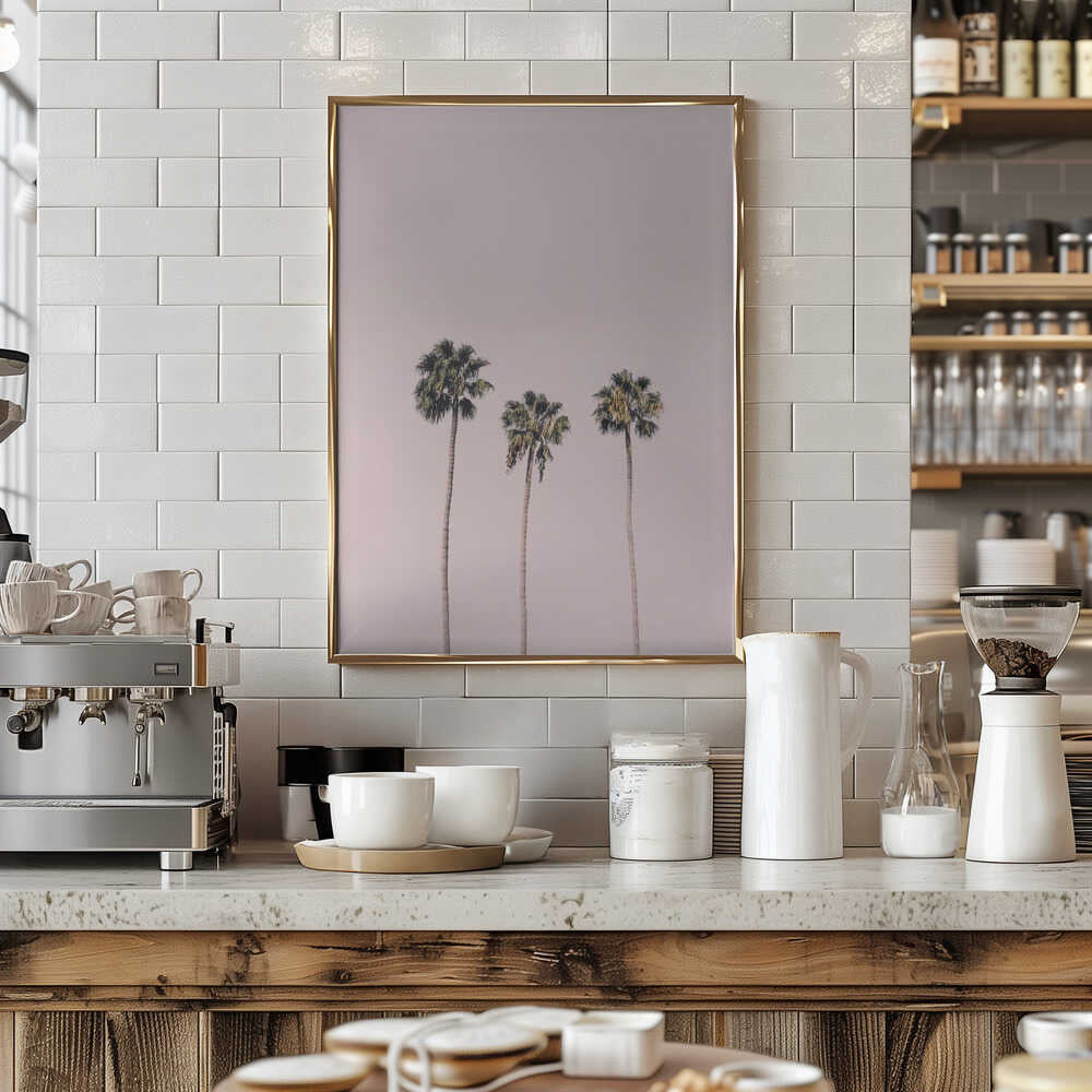 Palms On Pink Poster