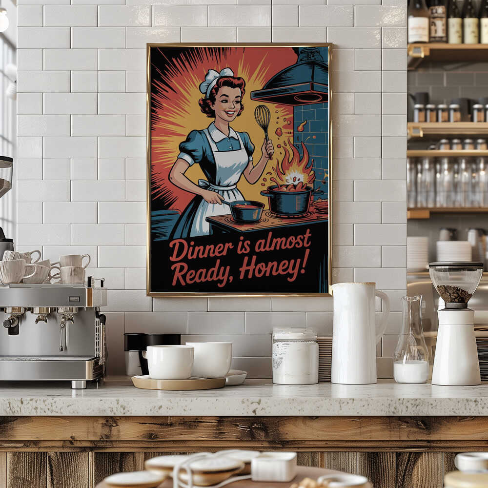 Retro Kitchen Whirl Poster