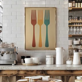 Colorful Fork Trio Poster