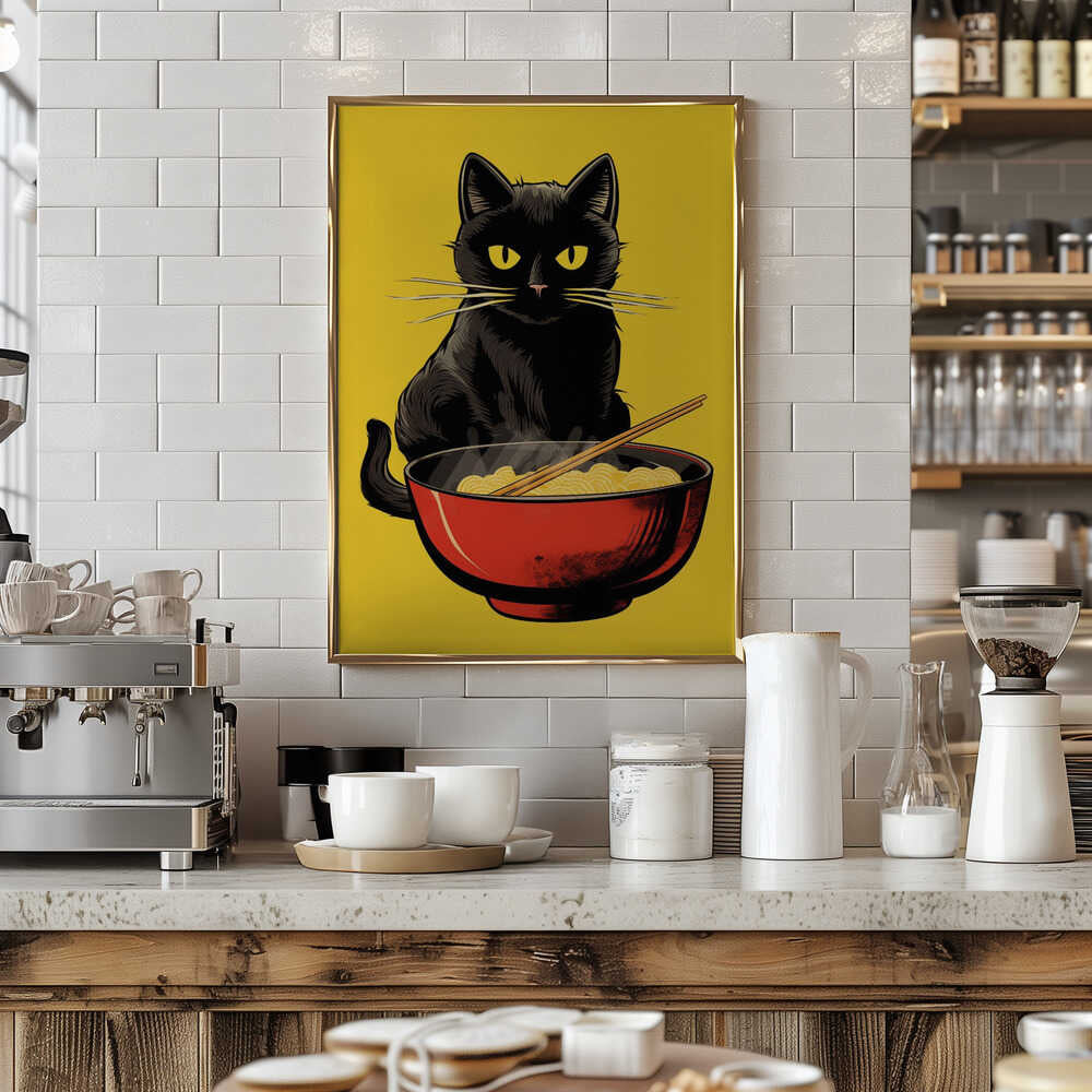 Noodle Cat No 1 Poster