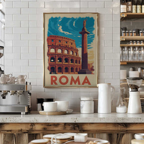 Roma Vintage Travel Poster Poster