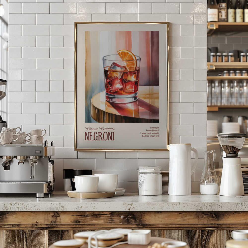Classic Cocktails - Negroni Poster