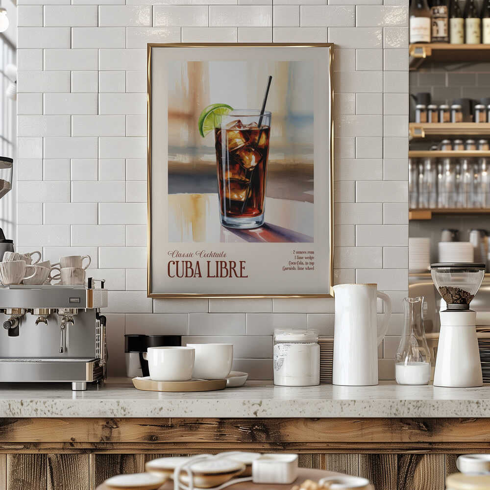 Classic Cocktails - Cuba Libre Poster