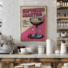 Espresso Martini Retro Style Poster