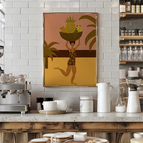 Tropical fruit at the beach Poster