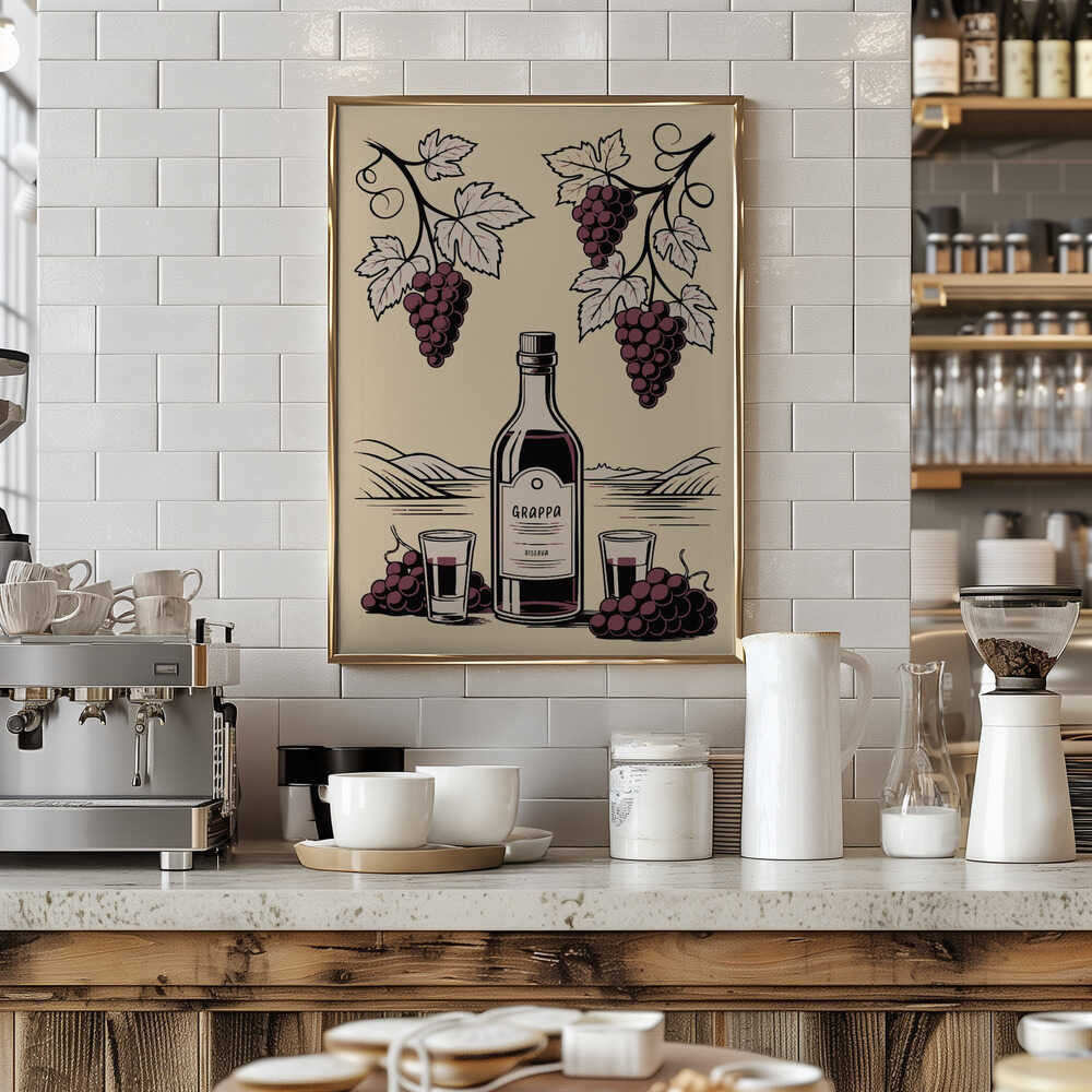 Grappa Bottle Poster