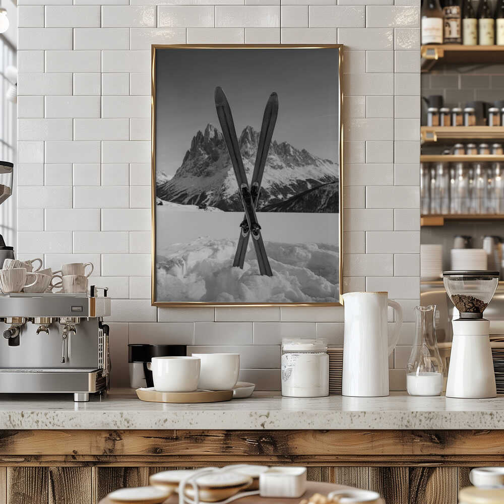 Crossed Skis Poster