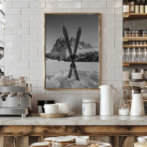 Crossed Skis Poster