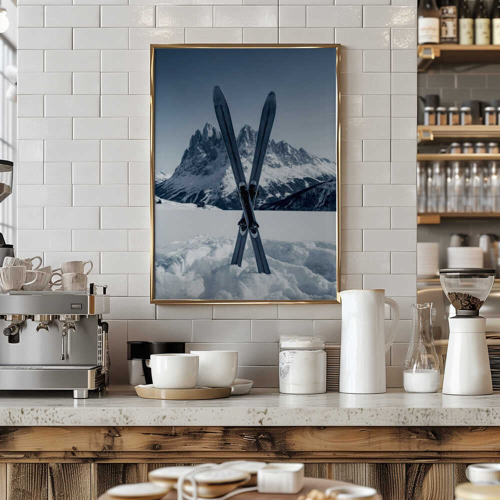 Crossed Skis Poster