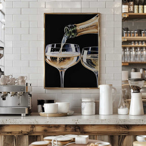 Pouring Champagne Poster