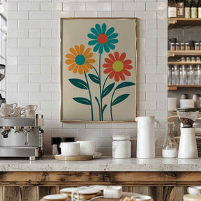 Boho Flowers Series No 9 Poster