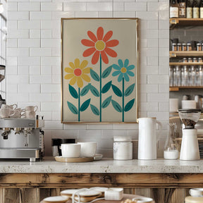 Boho Flowers Series No 7 Poster