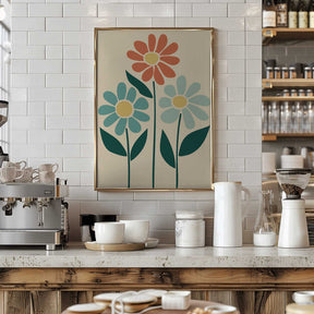 Boho Flowers Series No 6 Poster
