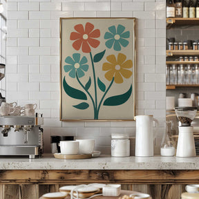 Boho Flowers Series No 4 Poster