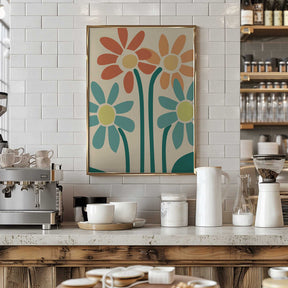 Boho Flowers Series No 2 Poster