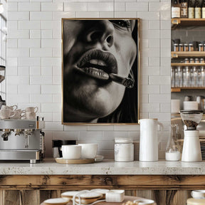 The Girl With the Burning Cigarette Poster