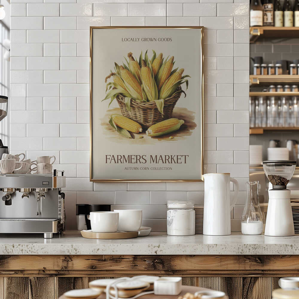 Farmers Market Corn Poster
