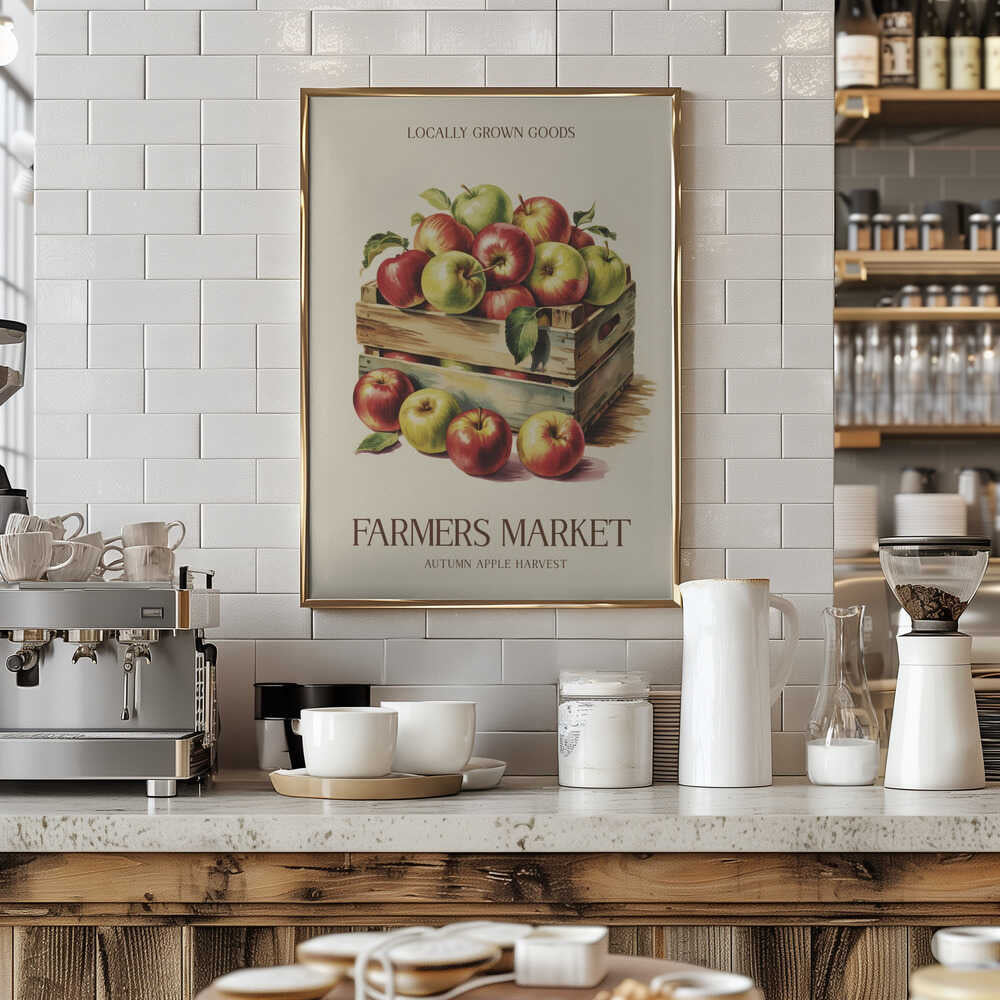 Farmers Market Apple Poster